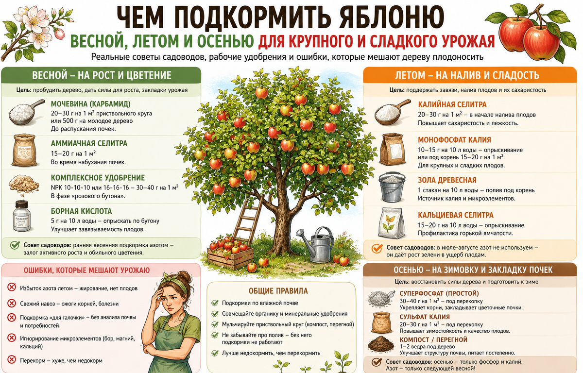 Подкормить яблоню