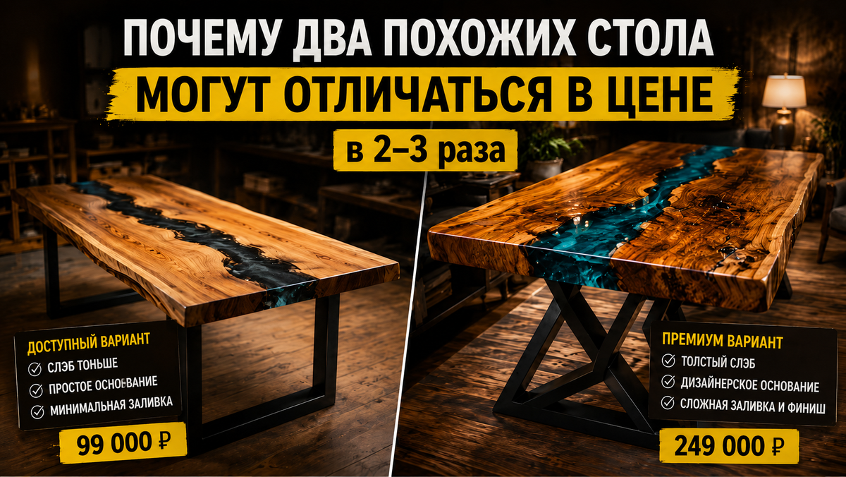 Почему стол из слэба отличается в цене
