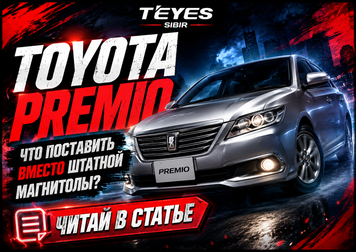 Замена штатной магнитолы для Toyota Premio: Android, навигация и камера под конкретную комплектацию