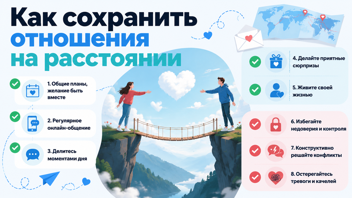 Как сохранить отношения на расстоянии  📷
