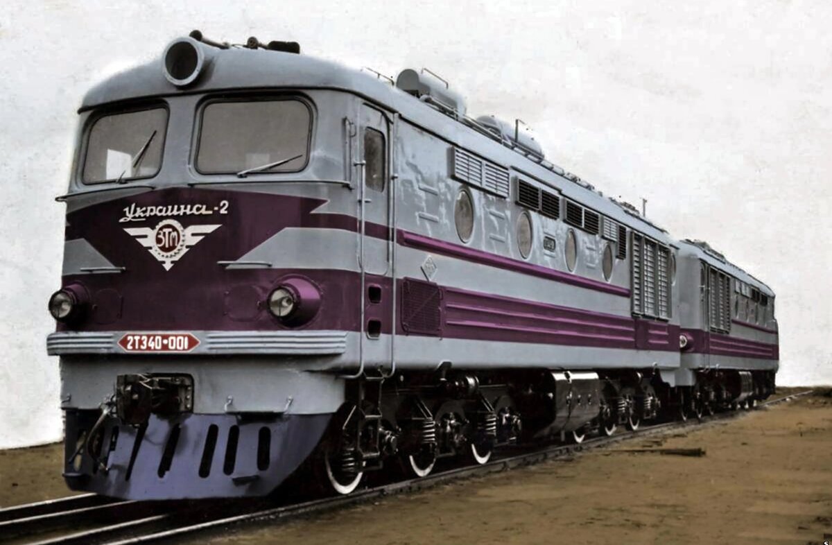 2ТЭ40-001. СССР, Украинская ССР, Харьковский завод транспортного машиностроения. Дата: 1964 г.