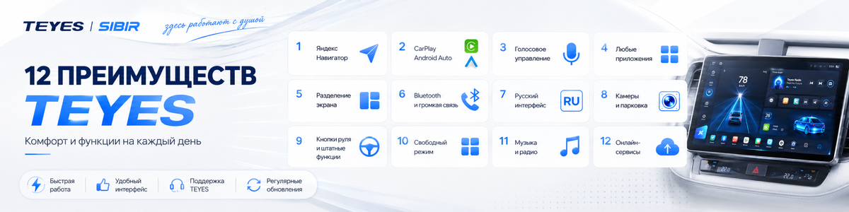 Плюсы Teyes перед другими магнитолами 