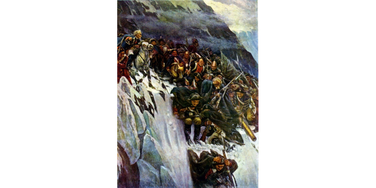 Переход Суворова через Альпы. Художник: Василий Суриков