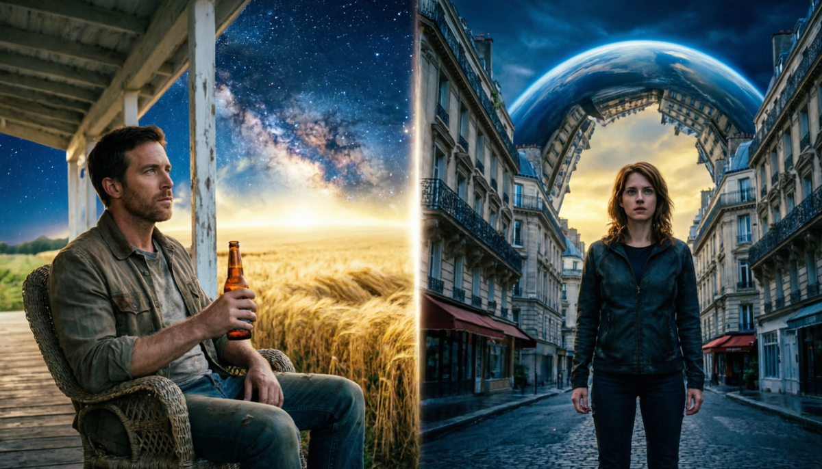 Коллаж из иллюстраций к фильмам «Интерстеллар» (2014) и «Начало» (2010).