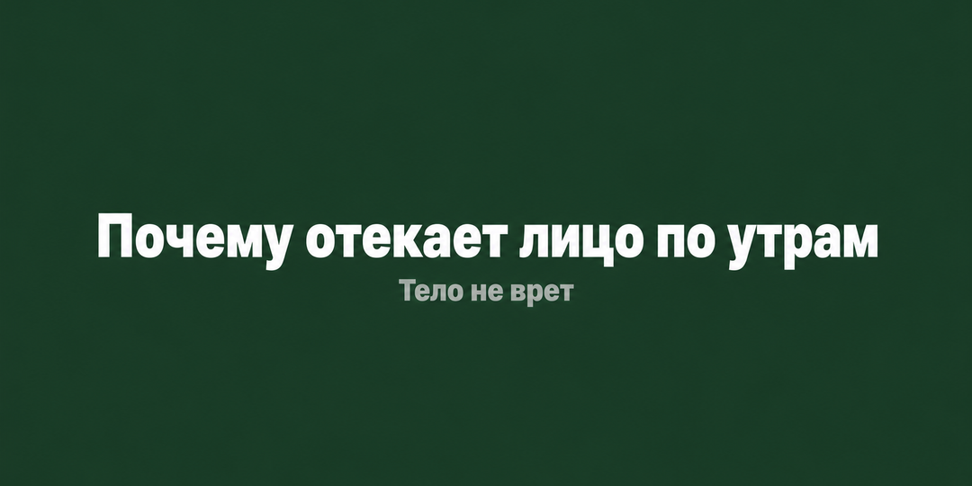 Почему отекает лицо по утрам - и это не от того что много пила воды