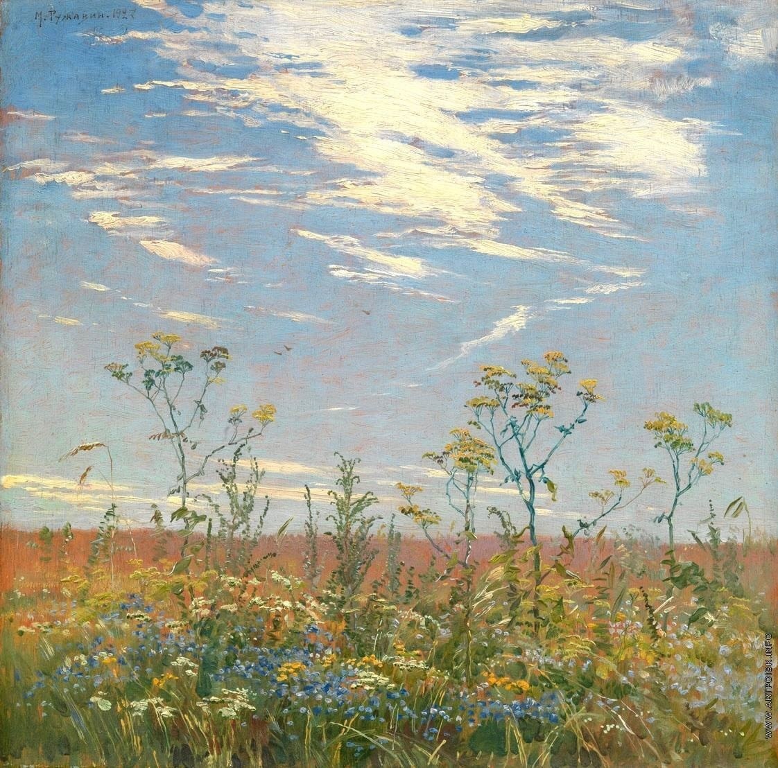 Картина Михаила Маркеловича Гужавина «Полевые цветы» (1927)
