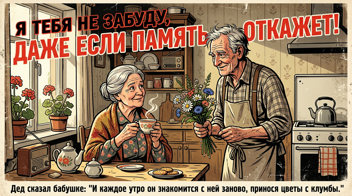 Дед сказал бабушке: Я тебя не забуду, даже если память откажет