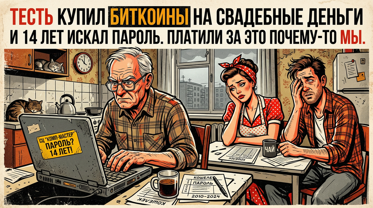 Тесть купил биткоины на свадебные деньги и 14 лет искал пароль