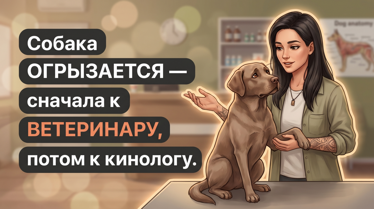    Сначала исключаем боль у собаки, потом работаем с её поведением. Анна Марковская