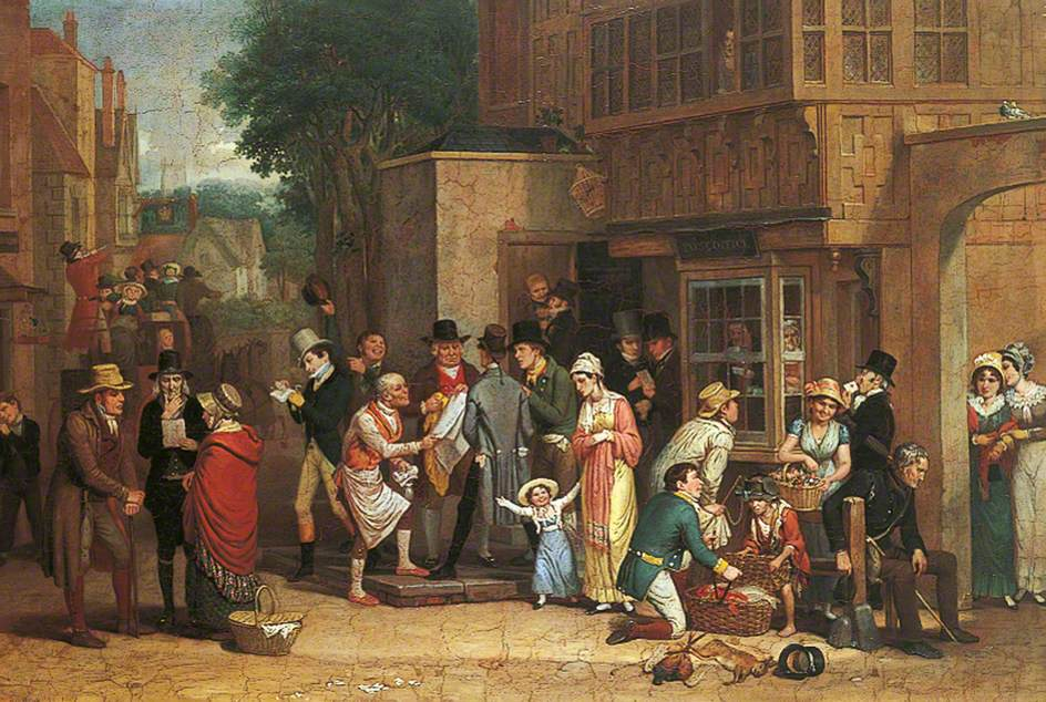 Почтовое отделение. Худ. Эдвард Вильерс Риппингилль (1829) https://ru.wikipedia.org/wiki/История_почты