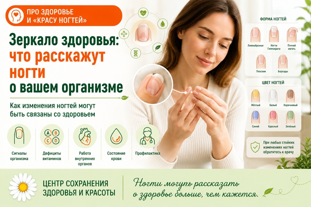 Зеркало здоровья: что расскажут ногти о вашем организме