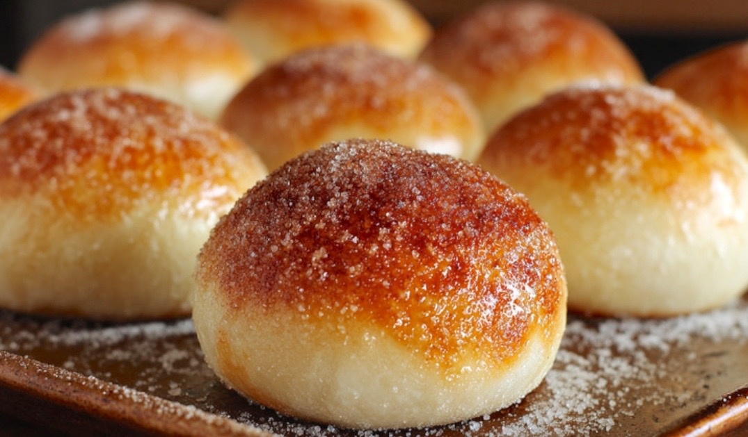 Школьные плюшки с сахаром.