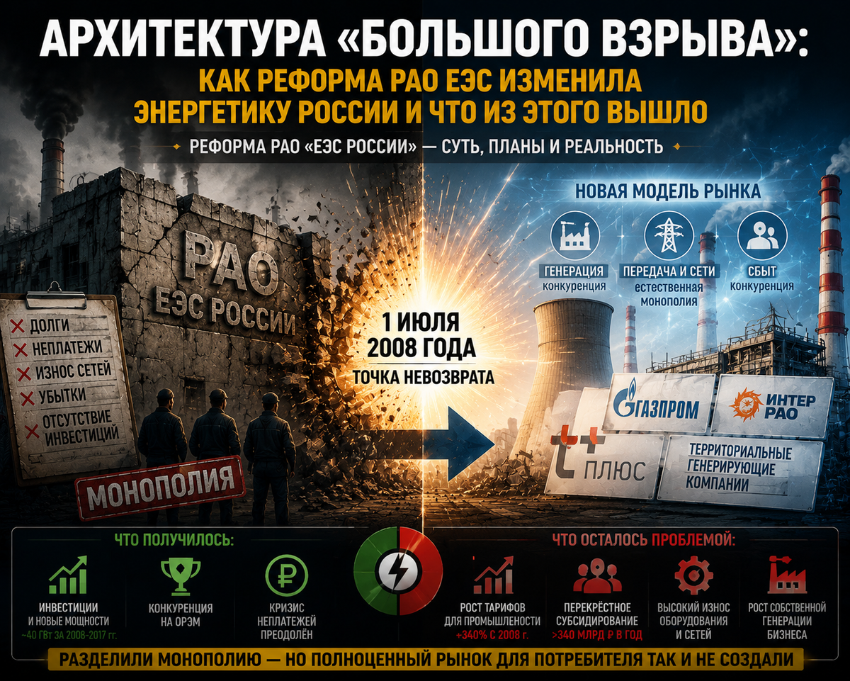 Тема: Реформа РАО «ЕЭС России» — суть, планы и реальность