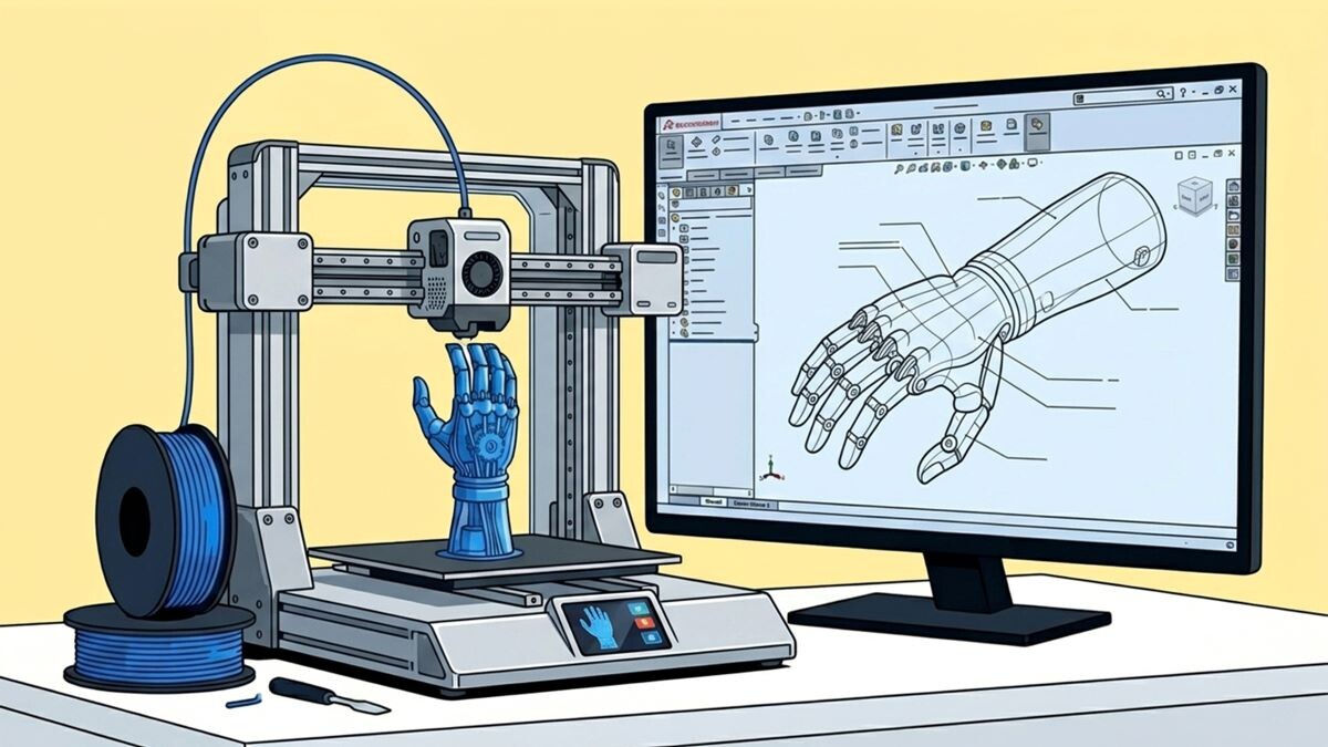 3D-принтер для протезов создет индивидуальные медицинские изделия методом послойного нанесения материалов