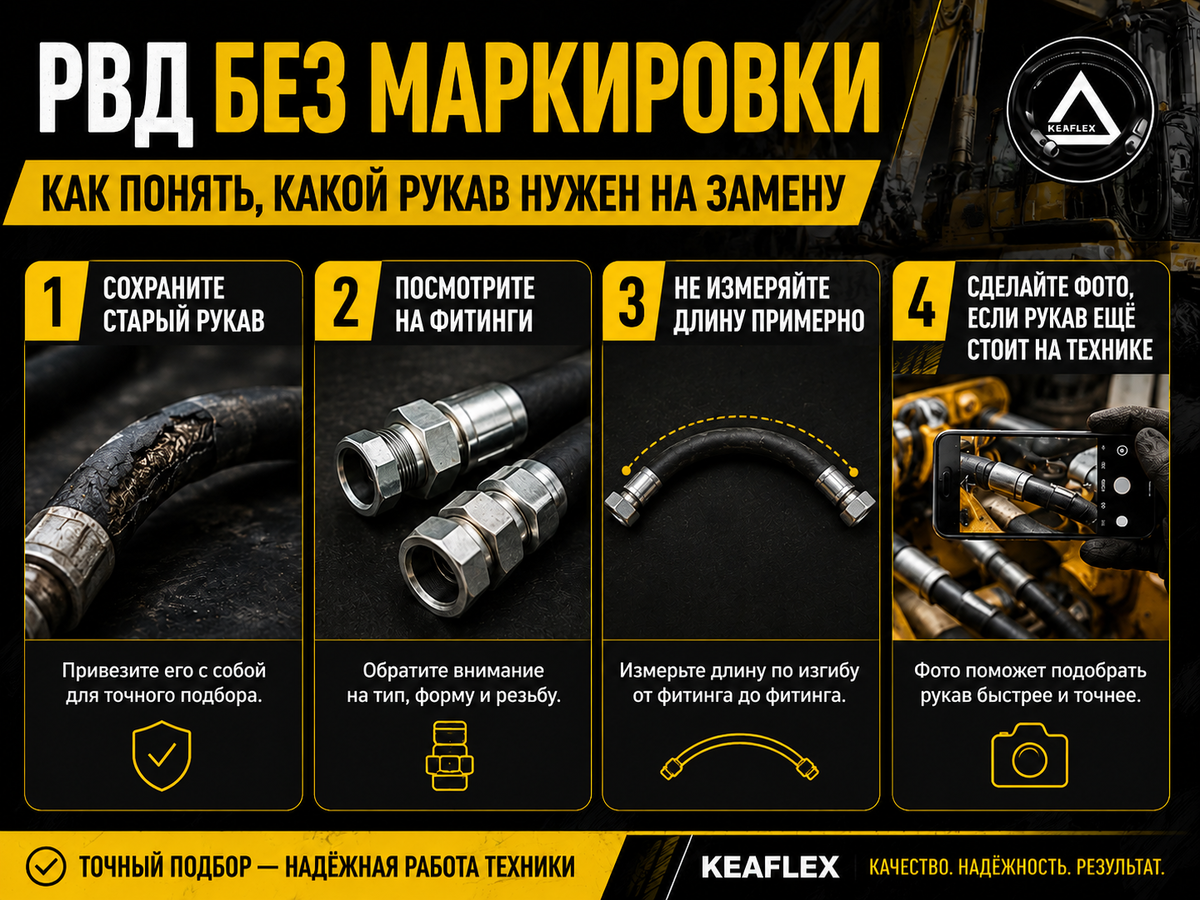 Если на РВД нет маркировки 