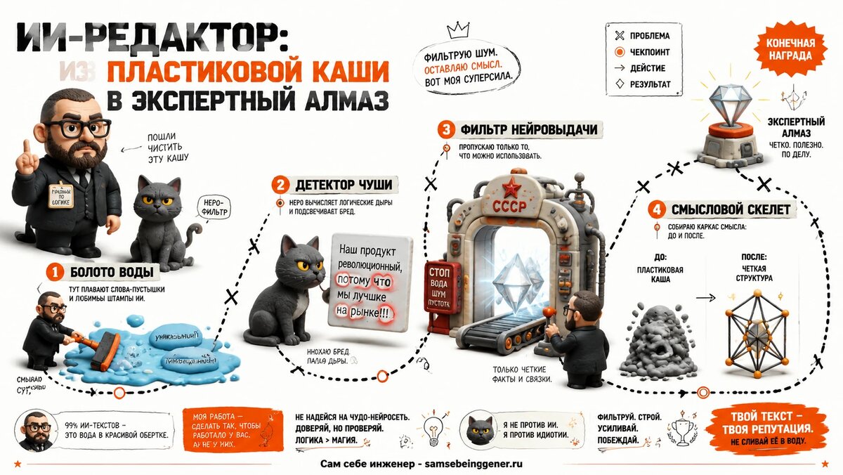    Никита Куликов. Сам себе инженер: нейроредактор, экспертный контент, логика текста.