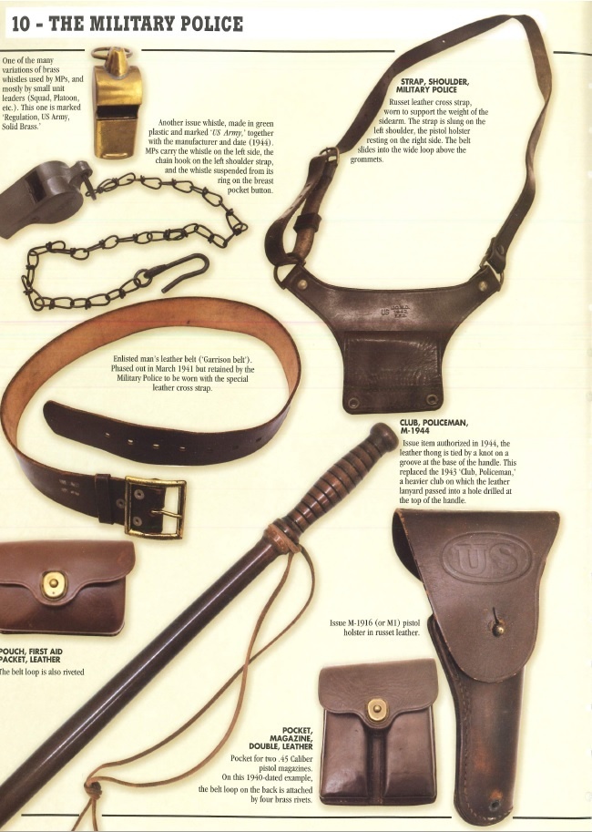 Garrison Belt при снаряжении военной полиции. Источник: GI Collectors Guide Vol.I 
