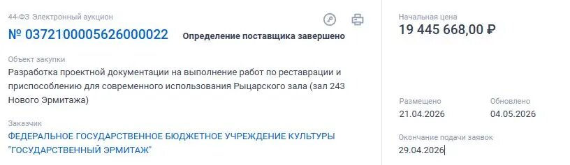    Фото: скрин с сайта госзакупок