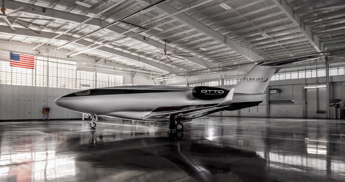 Otto Aerospace's Phantom 3500 aircraft in the hangar