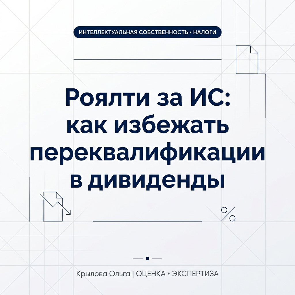 Роялти за передачу объектов интеллектуальной собственности: как избежать необоснованной переквалификации плетежей в диведенды 