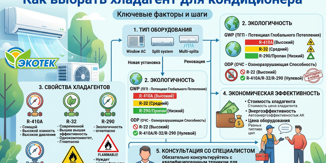 Как выбрать хладагент для кондиционера?