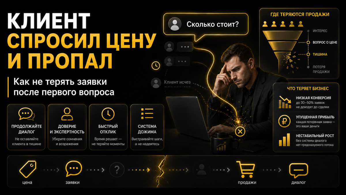 Клиент спросил цену и пропал: что делать бизнесу, чтобы не терять заявки