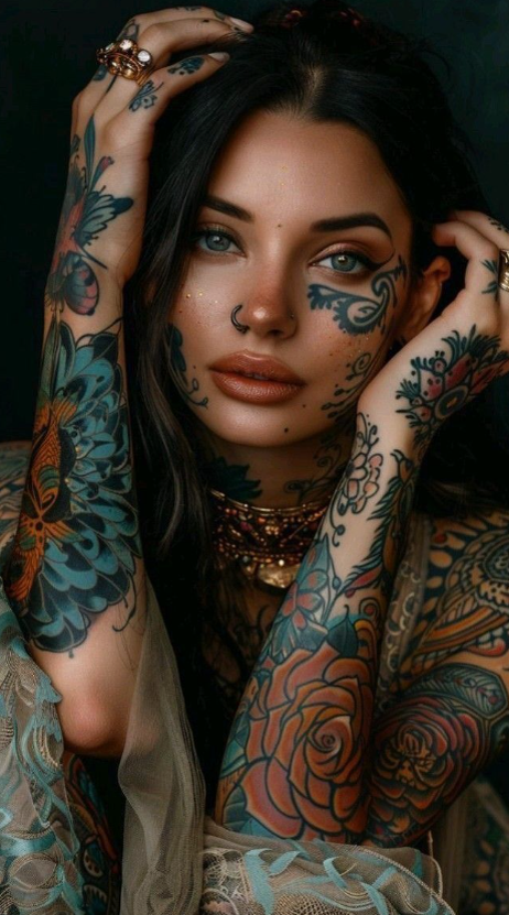 Юля с тату .