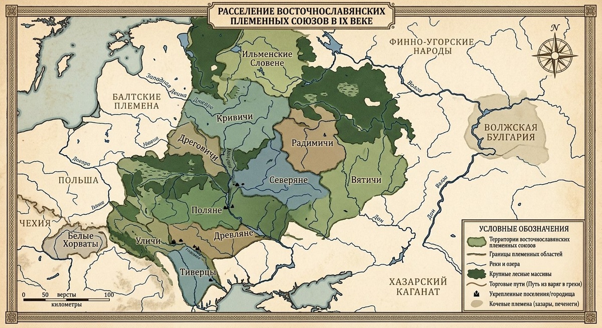 Карта расселения славян