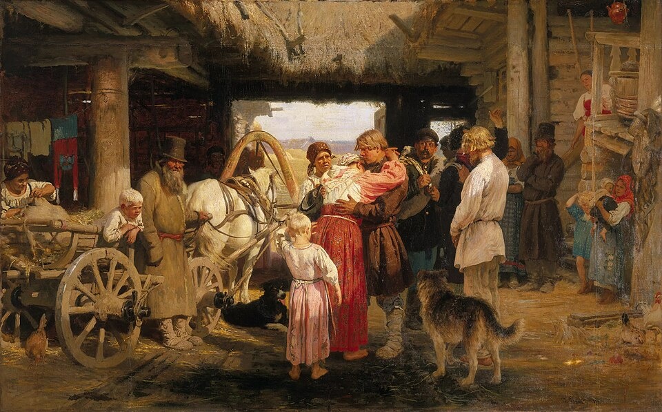 «Проводы новобранца». И.Е. Репин, 1879 г.