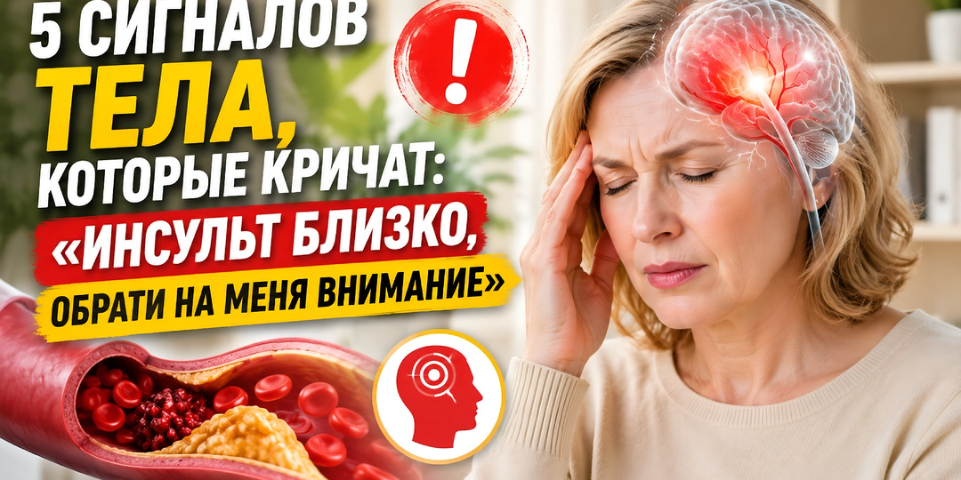 5 сигналов тела, которые кричат: «Инсульт близко, обрати внимание»