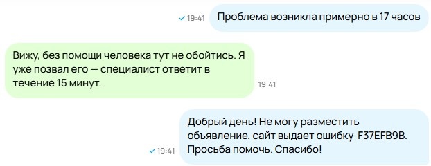 Скриншот из профиля автора
