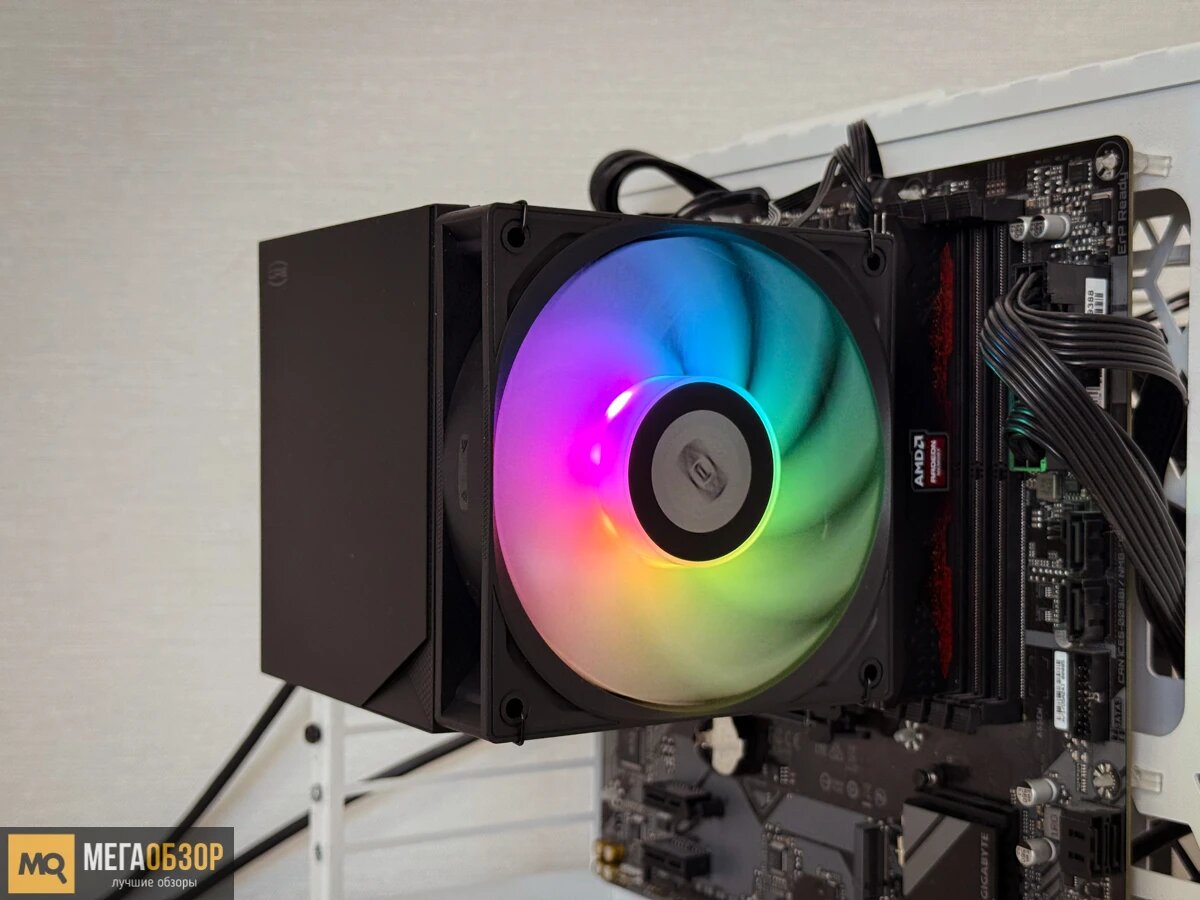    Обзор и тесты PCCooler RT720 TC ARGB. Двухсекционный кулер с подсветкой для Intel и AMD MegaObzor.com