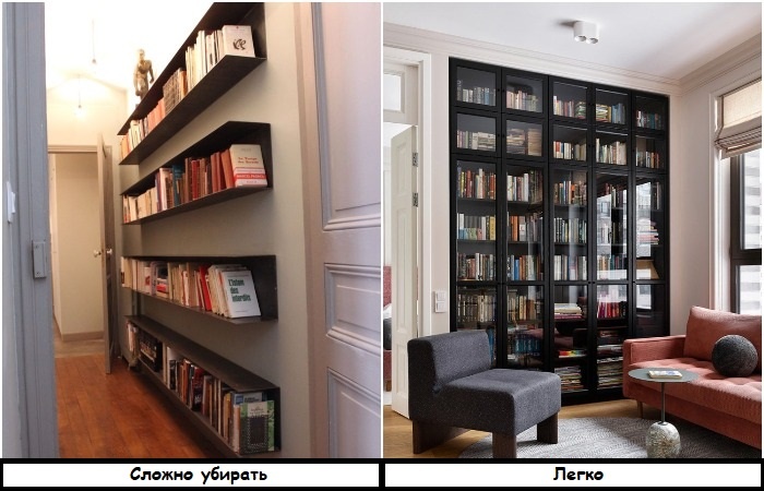 Храните книги в застекленном шкафу