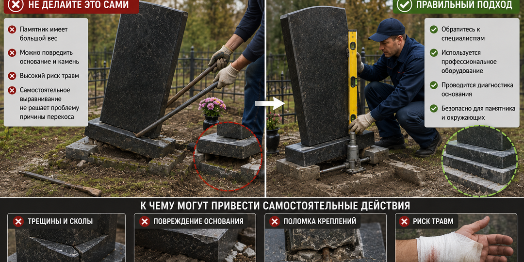 Что нельзя делать после установки памятника: ошибки, которые могут испортить мемориал