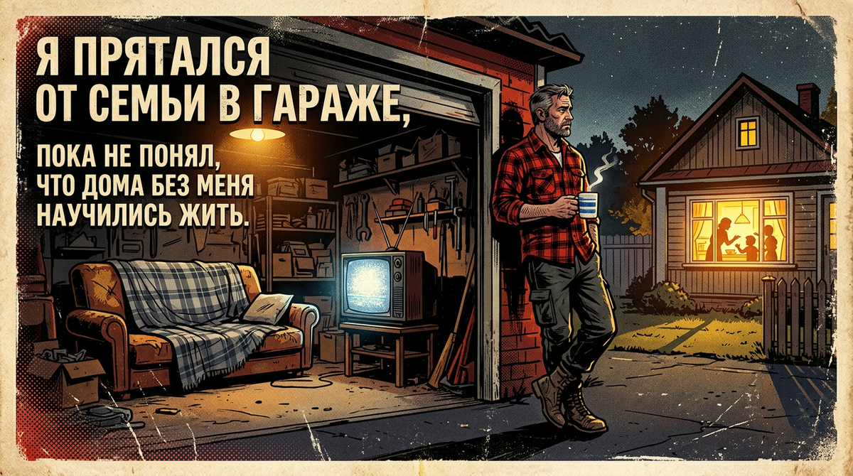 Я прятался от семьи в гараже