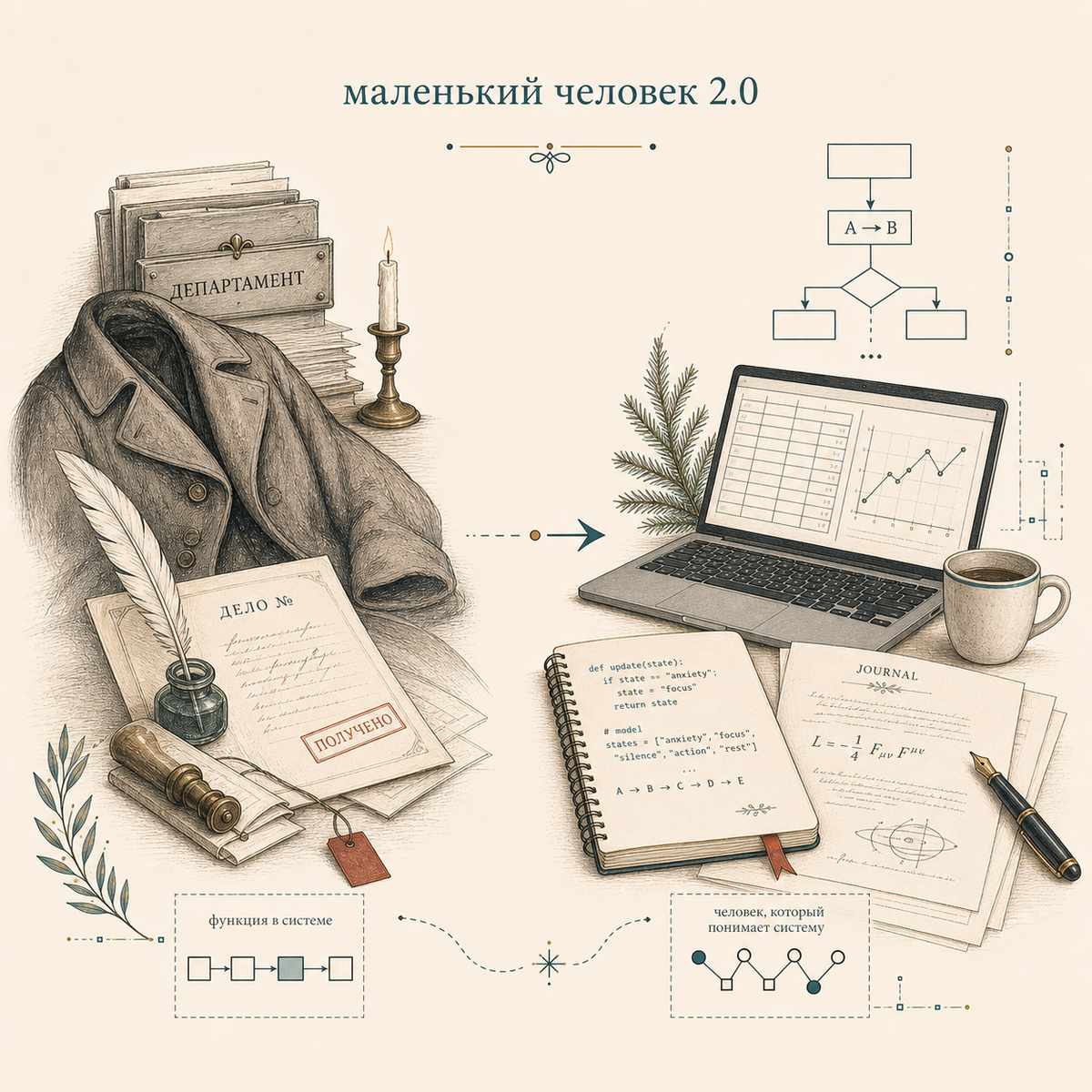 Маленький человек 2.0. Изображение сгенерировано нейросетью.