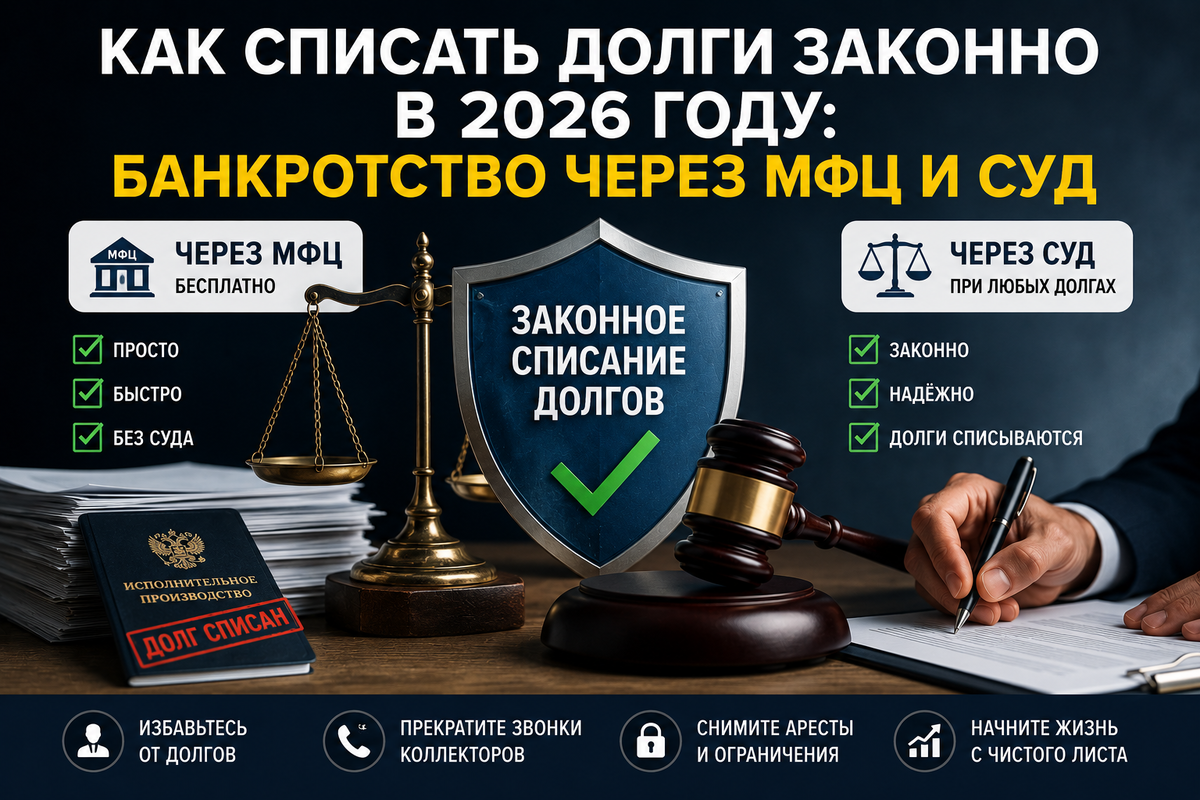 В России существует законный способ списать долги через процедуру банкротства физических лиц