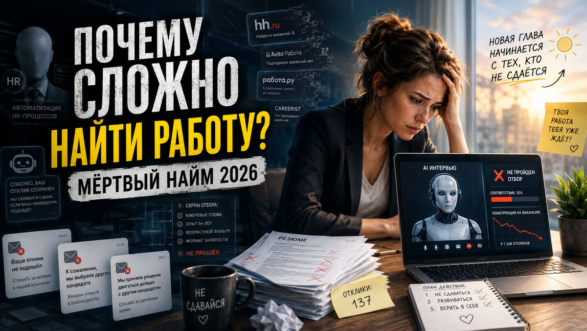 Почему сложно найти работу в 2026 году: рынок труда сломался