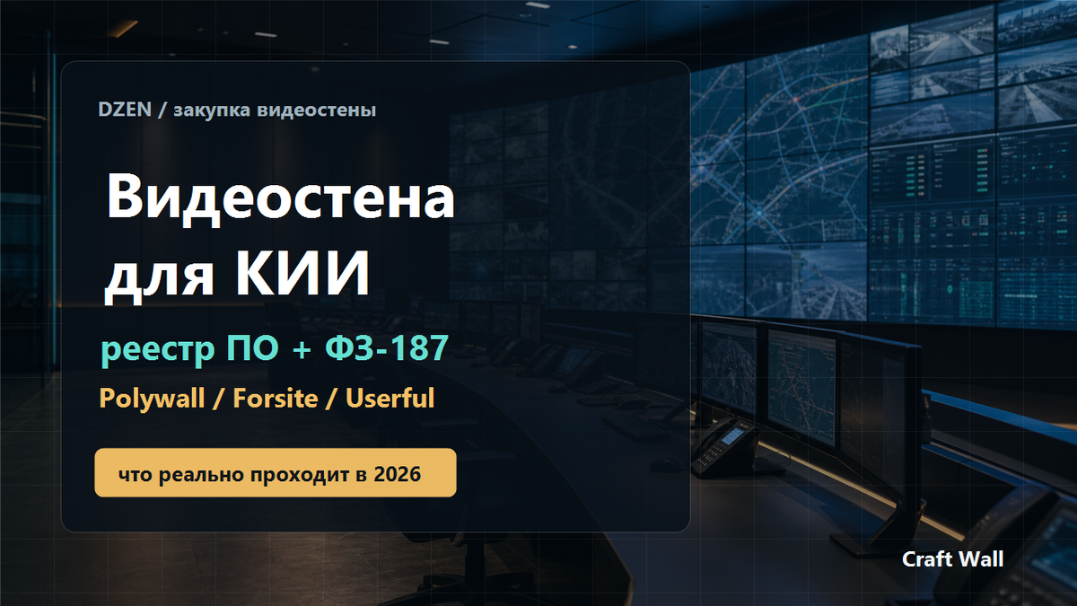#импортозамещение, #видеостена, #КИИ, #ФЗ-187, #Минцифры, #Polywall, #Forsite, #диспетчерская, #ситуационный центр, #44-ФЗ
