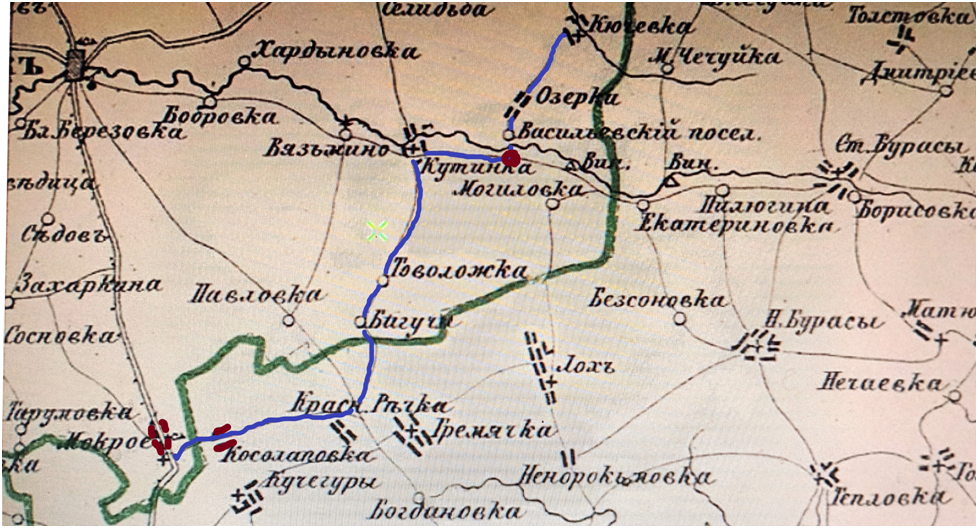 Саратовская губерния в атласе Ильина   1871 г.