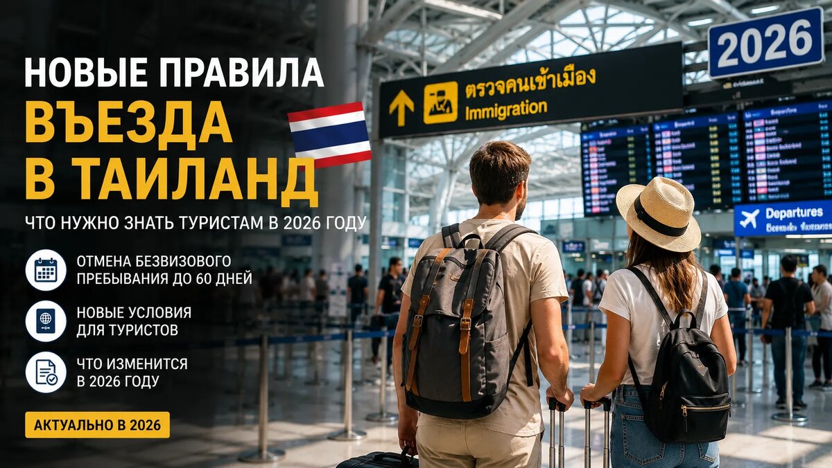 Таиланд официально возвращается к 30-дневному безвизовому режиму для россиян