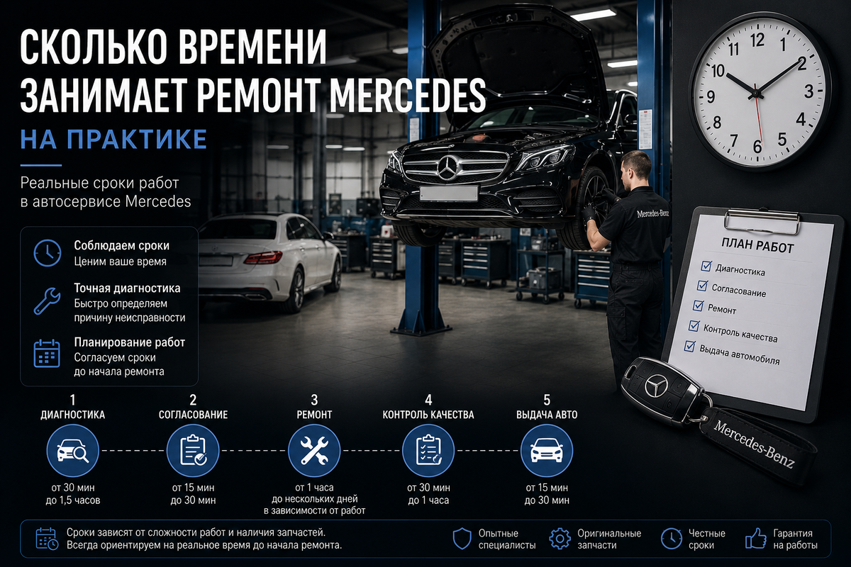 ремонт мерседес в москве за час