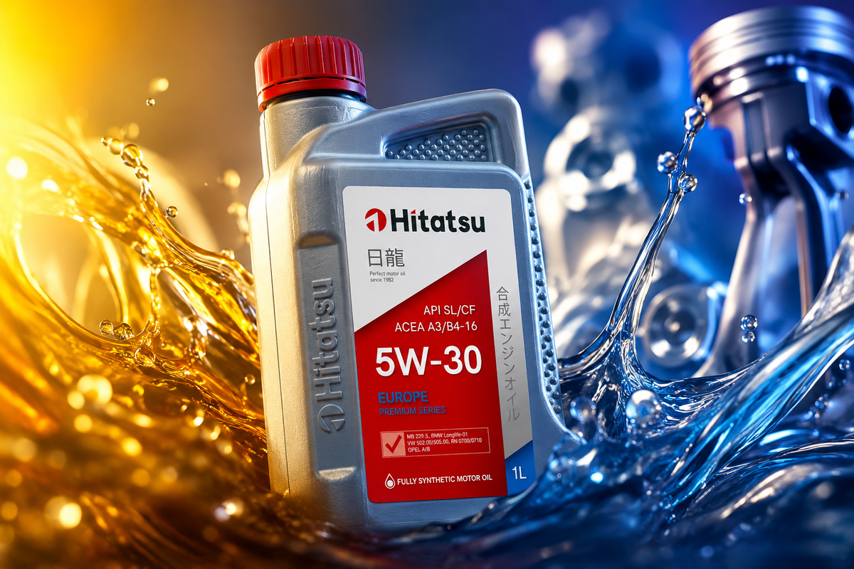Hitatsu 5W-30 Europe Premium Series – полностью синтетическое всесезонное моторное масло. Изготавливается из современных высококачественных базовых масел и эффективного многофункционального пакета присадок.
