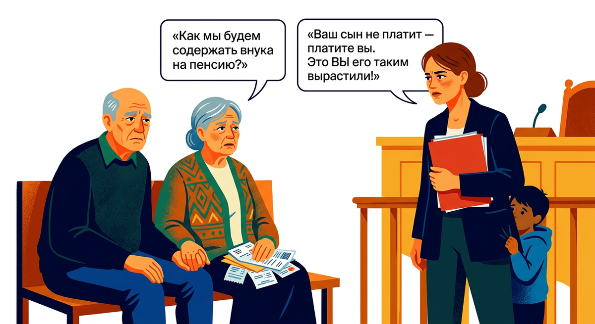 Сын не платит алименты три года. Бывшая невестка требует с нас 25 тысяч в месяц на внука — мы же бабушка и дедушка