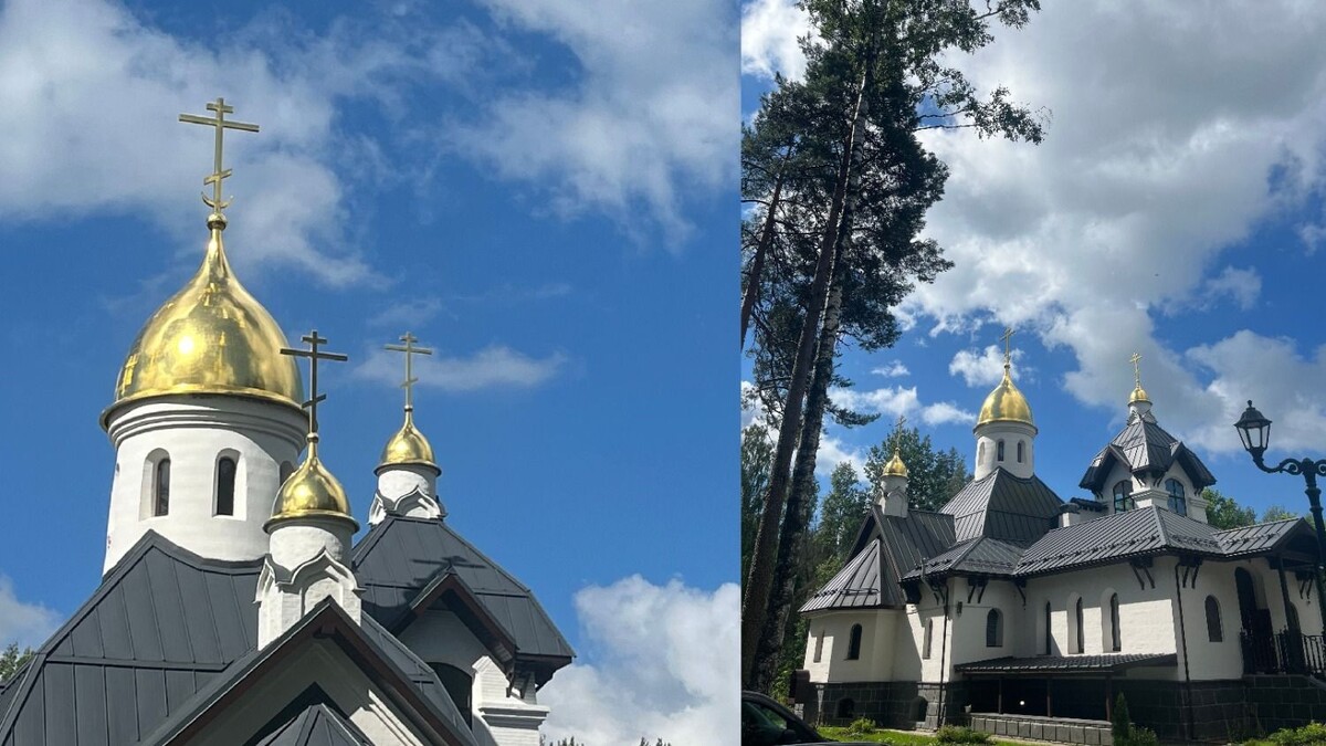    Храм Георгия Победоносца в Красавице (Зеленогорск)   из личного архива С. Н. Шульги, коллаж