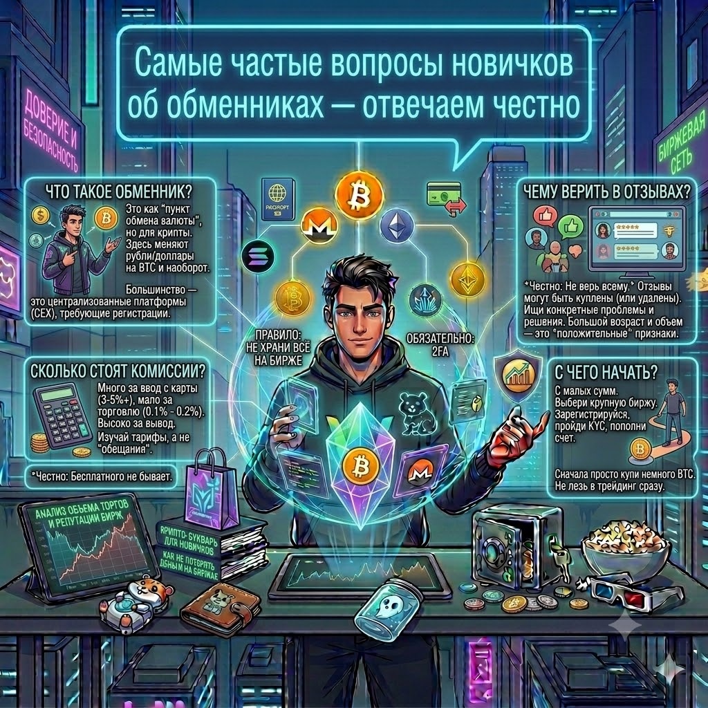 Самые частые вопросы новичков об обменниках — отвечаем честно