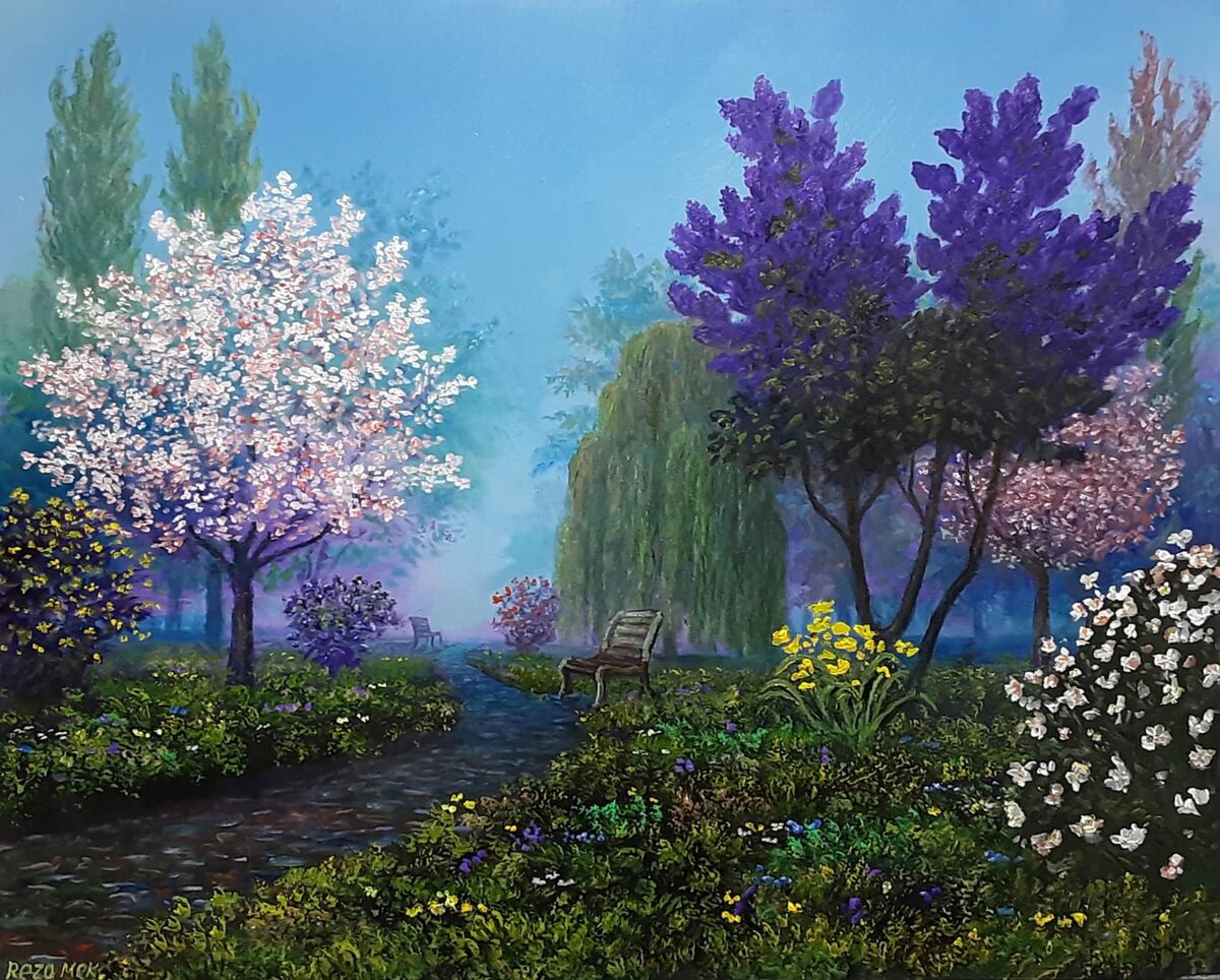 © Резо Меквабишвили. Весенний туман - 2. Холст, масло. 60 х 50 см. 