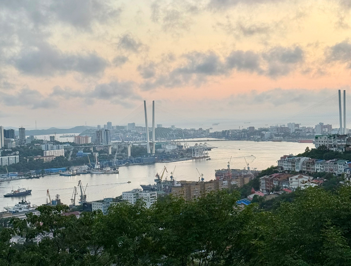 Владивосток. Вид со смотровой Нагорного парка.