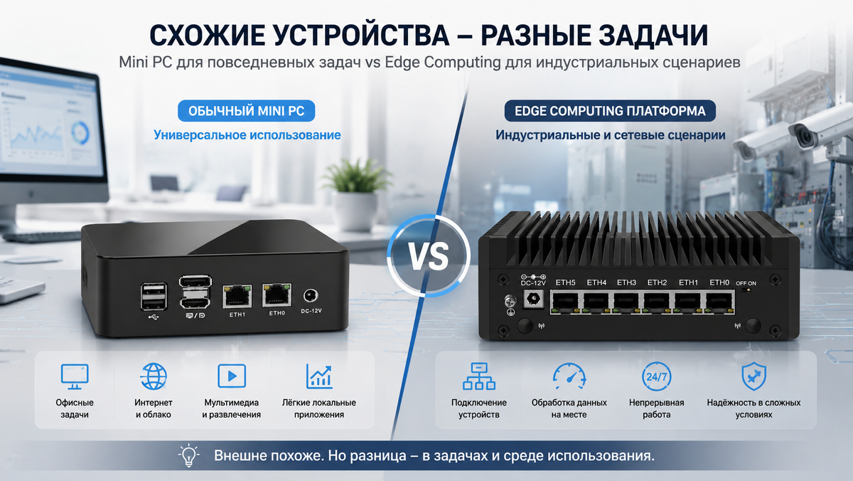 Внешне похожие устройства могут решать совершенно разные задачи.