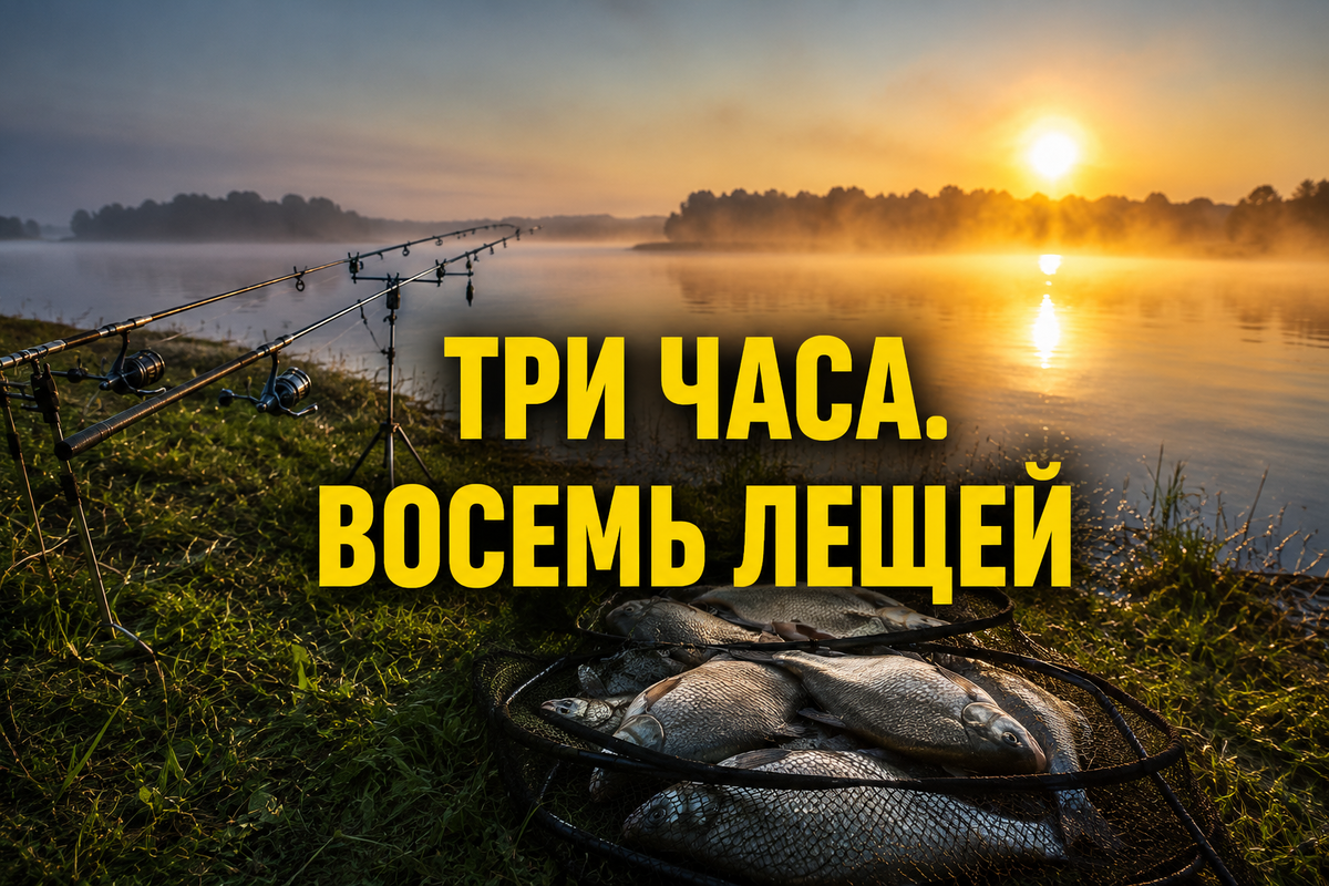 Июнь, пять утра, туман на Волчихе. Три часа — восемь лещей и четыре карася.
